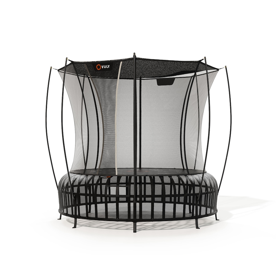VULY Thunder 2 Pro Medium 12ft Springless Trampoline with Enclosure - Round Kids Trampolines Bundle With Shade Cover