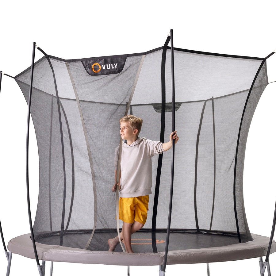 VULY Ultra 2 Extra Large 15ft Trampoline with Enclosure - Round Kids Trampolines Bundle With Shade Cover Pro, Ladder & Basketball Hoop