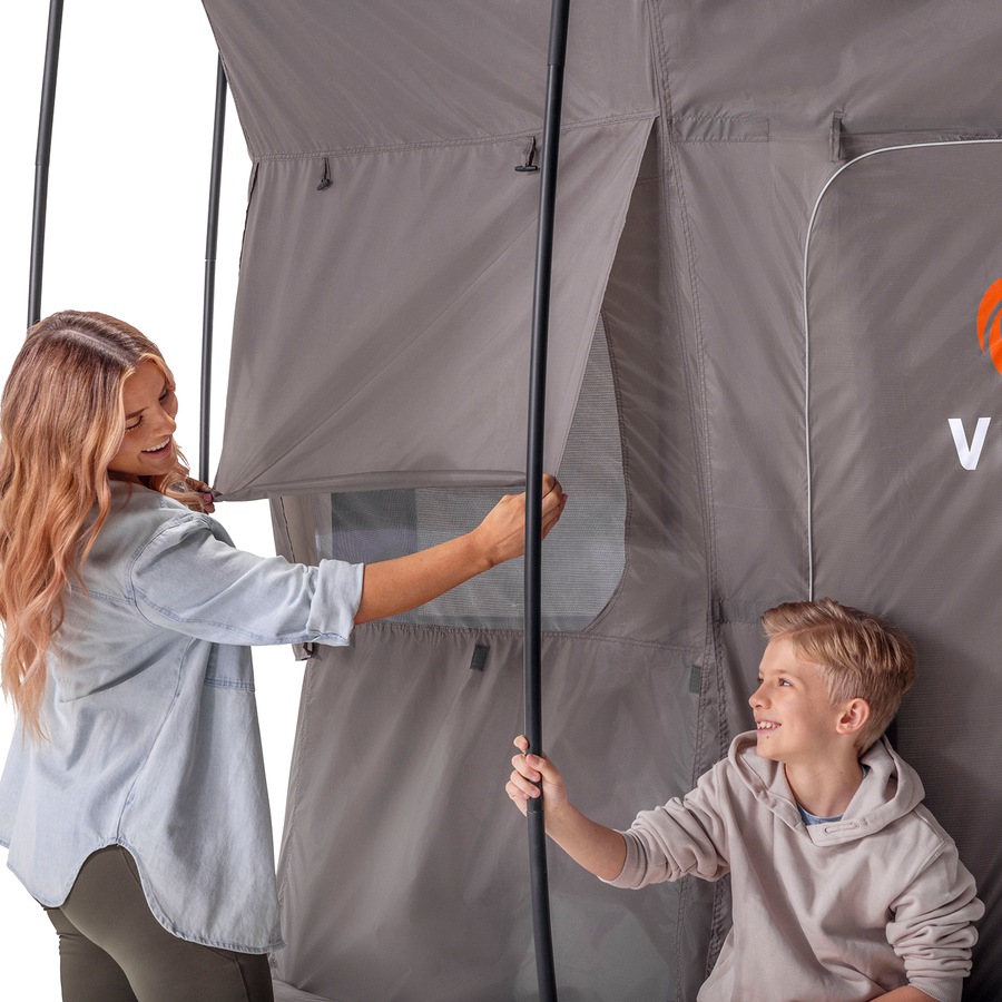VULY Ultra 2 Medium 11ft Trampoline with Enclosure - Round Kids Trampolines Bundle With Tent Wall and Shade Cover