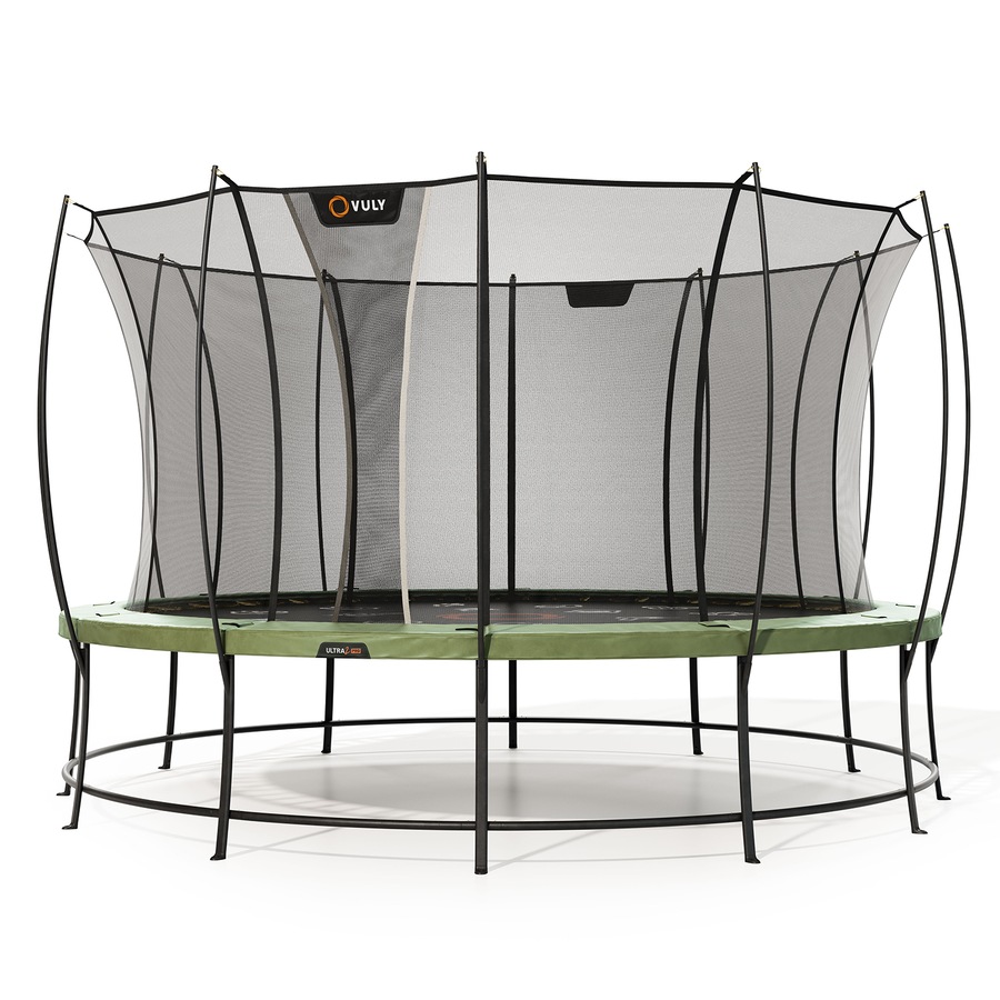 VULY Ultra 2 Pro Extra Large 16ft Trampoline with Enclosure - Round Kids Trampolines