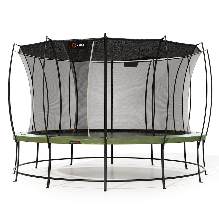 VULY Ultra 2 Pro Extra Large 16ft Trampoline with Enclosure - Round Kids Trampolines Bundle With Shade Cover
