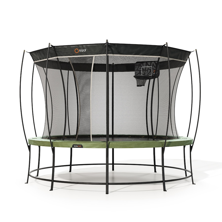 Vuly Ultra 2 Pro Large 14ft Trampoline with Enclosure - Round Kids Trampolines Bundle With Shade Cover Pro & Hoop