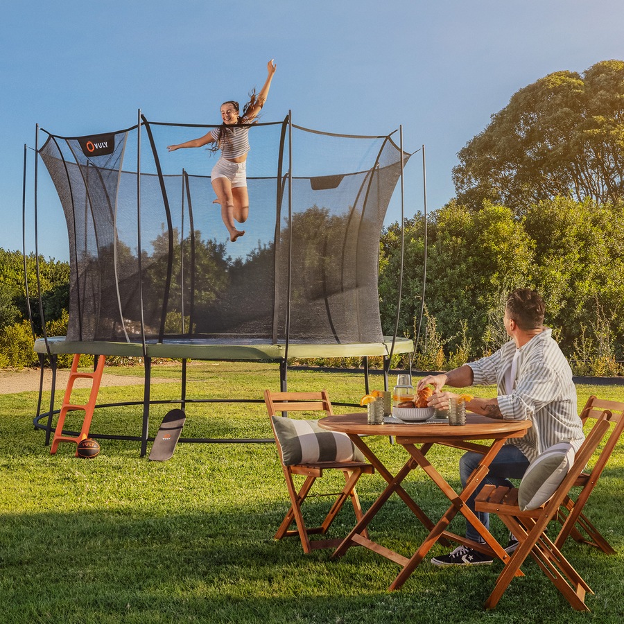 VULY Ultra 2 Pro Medium 12ft Trampoline with Enclosure - Round Kids Trampolines