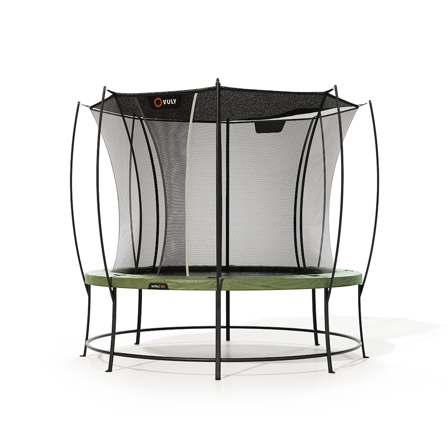 VULY Ultra 2 Pro Medium 12ft Trampoline with Enclosure - Round Kids Trampolines Bundle With Shade Cover