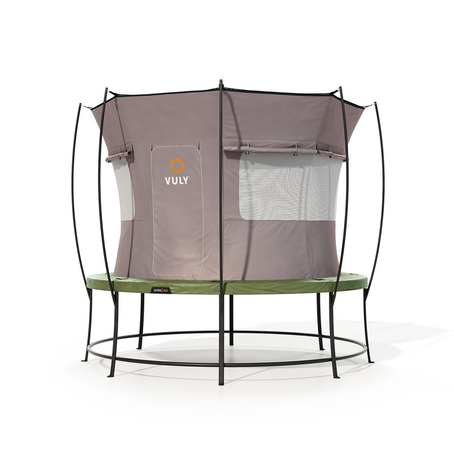 VULY Ultra 2 Pro Medium 12ft Trampoline with Enclosure - Round Kids Trampolines Bundle With Tent Wall and Shade Cover