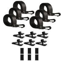 6 Pcs Pool Solar Cover Reel Attachment Kit, Inground Swimming Pool Solar Cover Straps and Clips, Solar Blanket Straps Kit