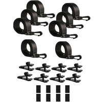 8 Pcs Pool Solar Cover Reel Attachment Kit, Inground Swimming Pool Solar Cover Straps and Clips, Solar Blanket Straps Kit