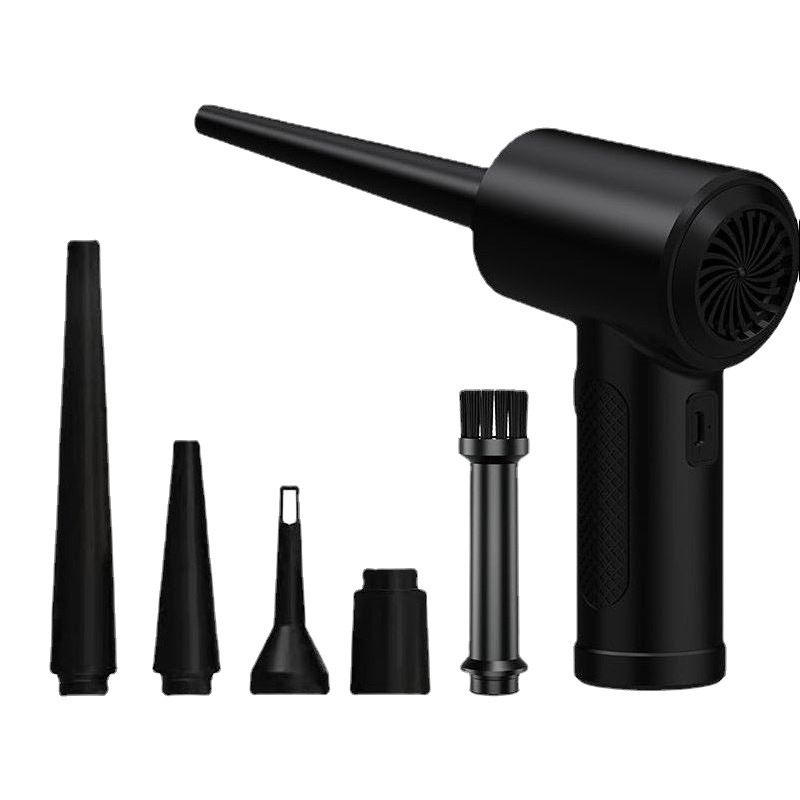 Electric Air Duster, 2-in-1 Wireless Compressed Air Duster And Computer Vacuum Cleaner, Car Seat Cleaning, Air Blower With Rechargeable Battery (Black