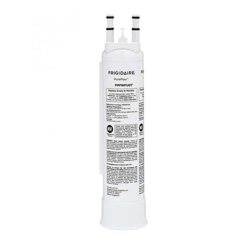 1 Pack Frigidaire PWF-1 FPPWFU01 Refrigerator PurePour Water &Ice Filter White e 1 Pack Frigidaire PWF-1 FPPWFU01 Refrigerator PurePour Water &Ice Filter White e