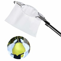 Fruit Picker Pole Tool with Fabric Fruit Basket to Protect Fruits Adjustable for Apple,Orange,Lemon,Pear,Pomelo Trees