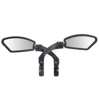 Handlebar Bike Mirror, HD Blast-Resistant, Safe Crystal Clear Glass Mirror, Bicycle Mirror (2pcs, Right + Left)