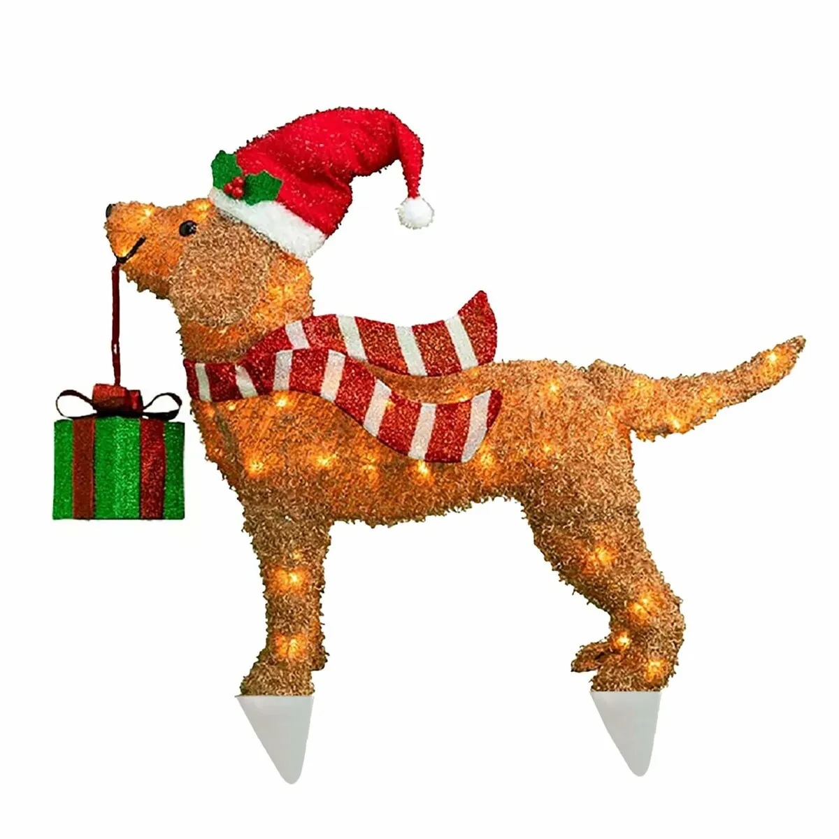 GOOSH 5 FT Long Christmas Inflatables Dog Outdoor Decorations Blow Up Yard Cute