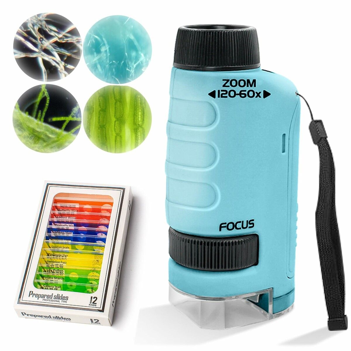 Microscope For Kids, 60x-120x Pocket Microscope For Kids Handheld Mini