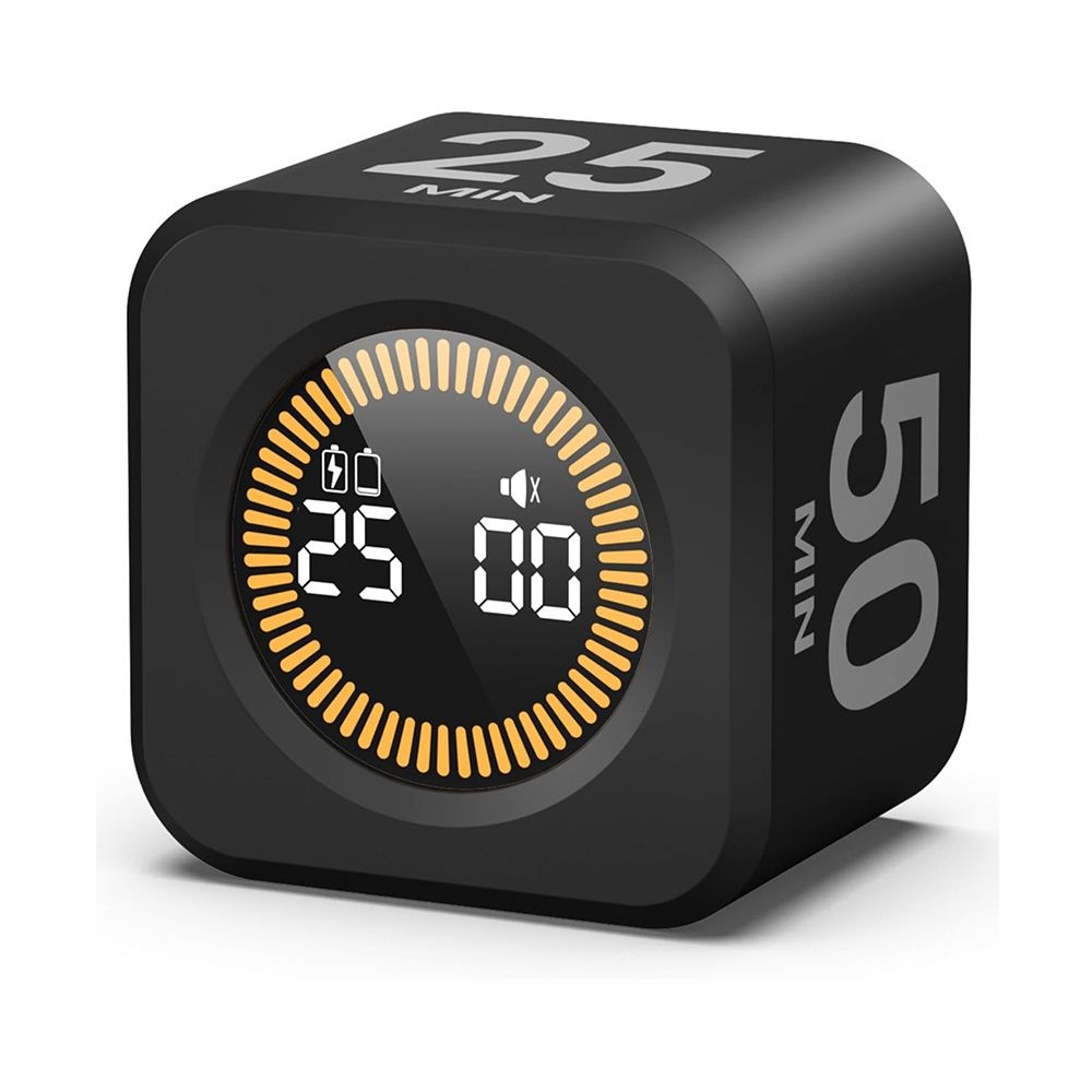 Buy Pomodoro Cube Visual Timer,5,10,25,50 Min Rotating Countdown ...