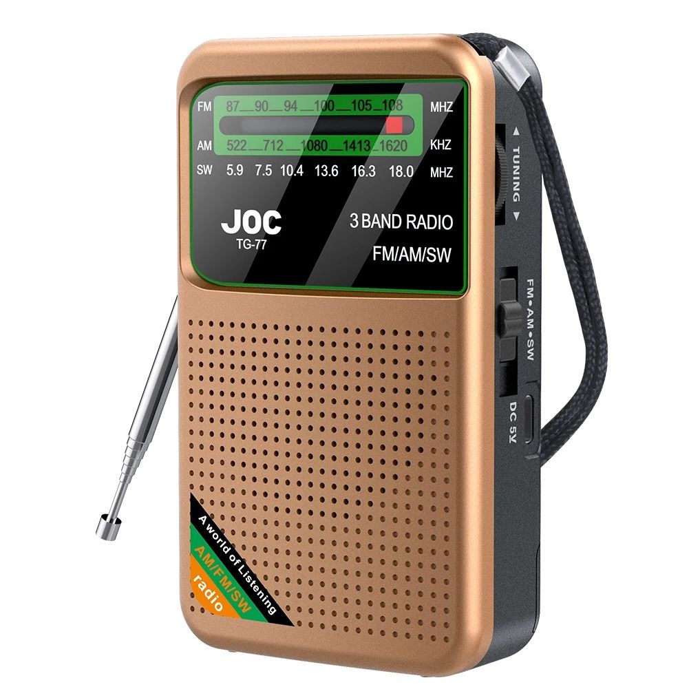 Buy Portable Pocket Radio FM AM SW Radio, Battery Operated Mini Radios ...