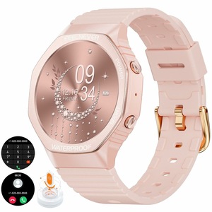 Smart Watch 1.32" Casual Women's Sport Watch for Android iOS Phones with 100+Sport Modes, Fitness Tracker,Sleep Monitor (Pink)