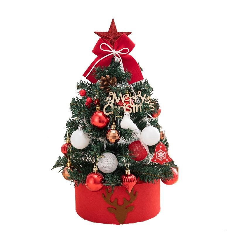 Mini Christmas Tree With LED Lights, Pine Cones & Philippines