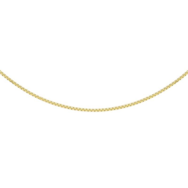 Buy 9K Yellow Gold 22 Diamond Cut Box Chain 45cm MyDeal