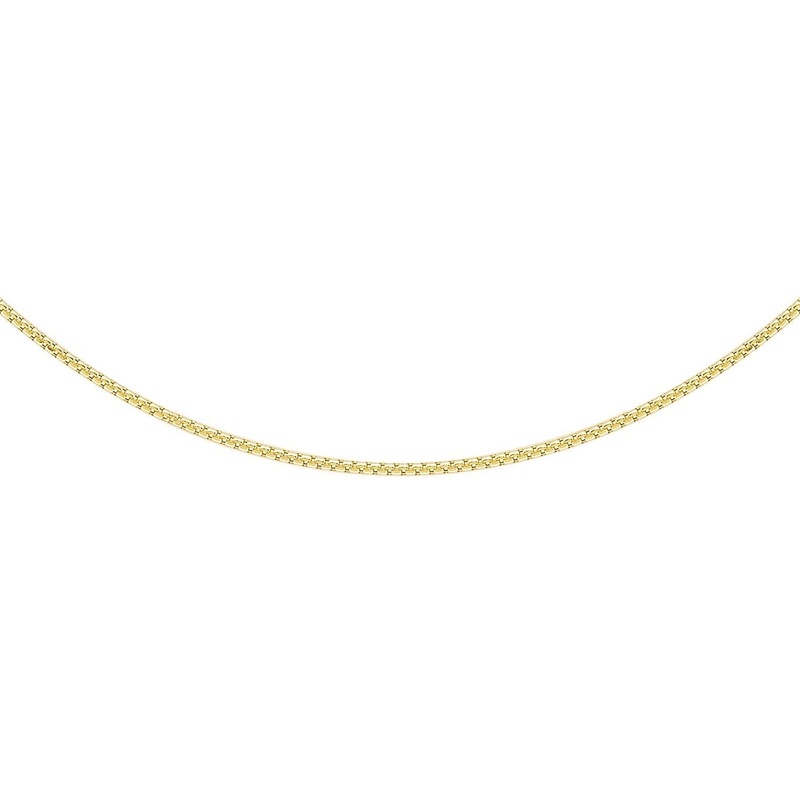 Buy 9K Yellow Gold 22 Diamond Cut Box Chain 50cm MyDeal