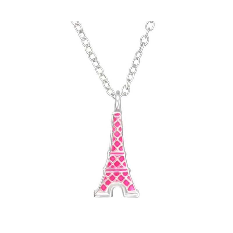 Buy Children's Silver Eiffel Tower Necklace MyDeal
