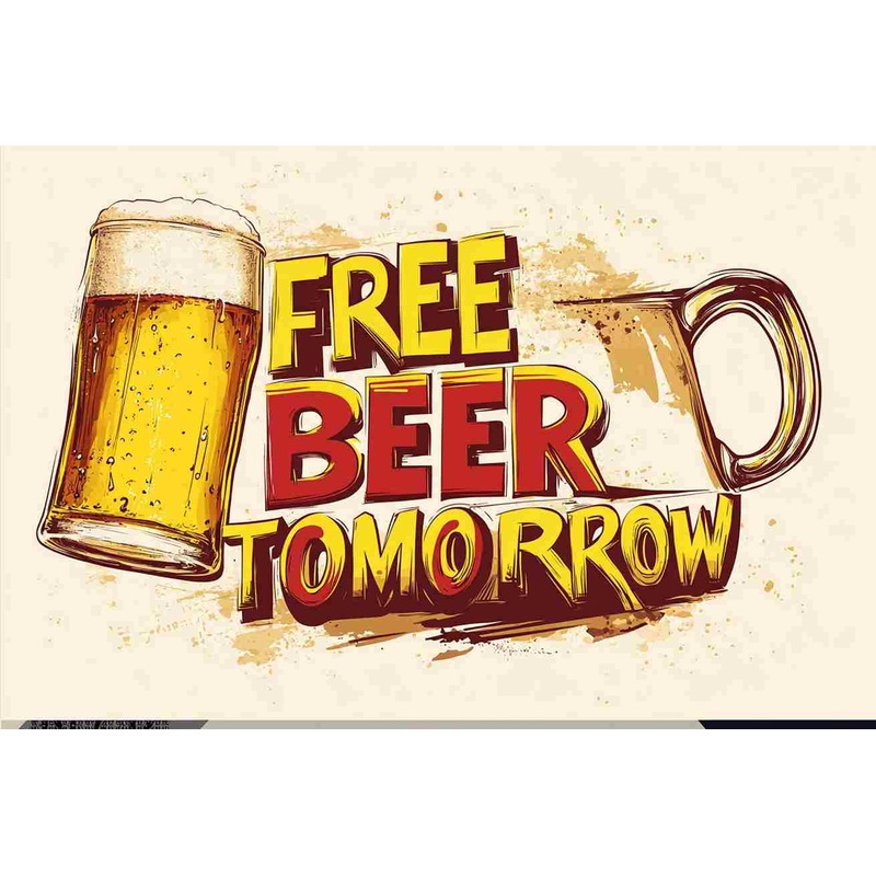 Buy free beer tomorrow poster mydeal