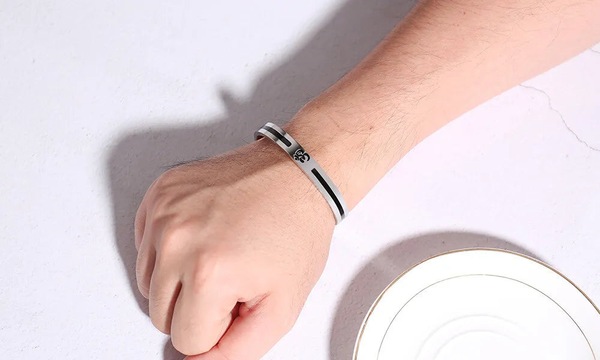 Buy Steel Ohm Bangle - MyDeal Australia