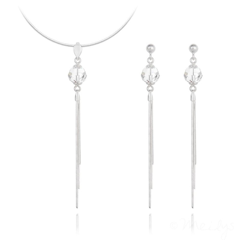 Buy White Silver Fine Jewellery Set MyDeal