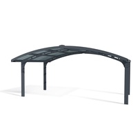 CANOPIA - Arizona Wave 6 x 5 Arched Roof Double Carport Solar Grey