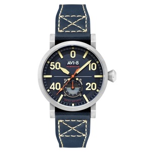 AVI-8 Dambuster Chadwick Meca-Quartz Cobalt Blue Leather AV-4113-01 Mens Watch