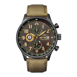 AVI-8 Hawker Hurricane Chronograph Tachymeter Quartz AV-4011-0E 50M Mens Watch
