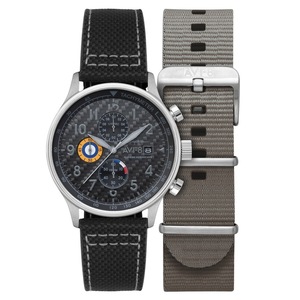 AVI-8 Hawker Hurricane Classic Chronograph AV-4011-0W Mens Watch and Extra Strap