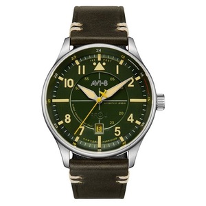 AVI-8 Hawker Hurricane Kent Automatic Hampshire Green Dial AV-4094-03 Mens Watch