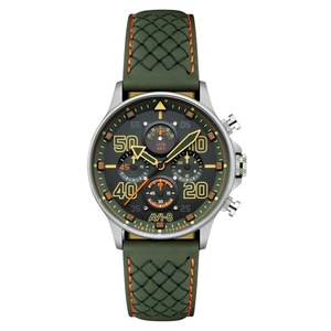 AVI-8 Hawker Typhoon Coningham Chronograph Harding Leather Strap Green Dial Quartz AV-4093-0D Men's Watch