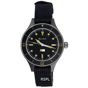 Bulova Archive Mil-Ships Limited Edition Black Dial Automatic 98A266 Mens Watch