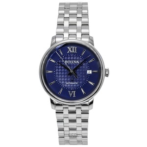 Bulova Hudson Stainless Steel Blue Dial Automatic 96B447 Men's Watch