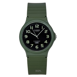 Casio Analog Black Dial Quartz Military Green Resin Strap MQ-24UC-3B Mens Watch