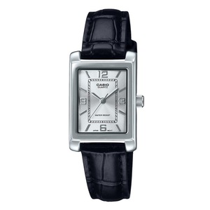 Casio Analog Leather Strap Silver Dial Quartz LTP-1234LL-7A Womens Ladies Watch