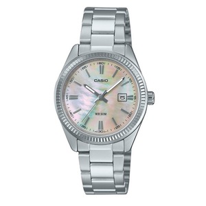 Casio Analog Mother Of Pearl Dial Stainless Steel LTP-1302DS-4AV Ladies Watch