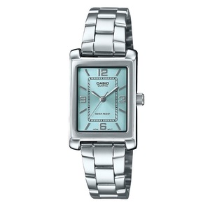 Casio Analog Stainless Steel Aqua Blue Dial Quartz LTP-1234DD-2A Ladies Watch
