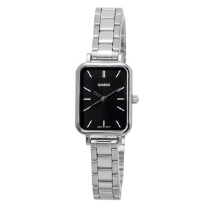 Casio Analog Stainless Steel Black Dial Quartz LTP-V009D-1E Womens Ladies Watch