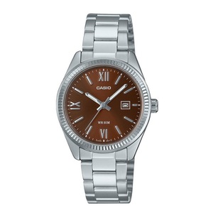 Casio Analog Stainless Steel Brown Dial Quartz LTP-1302DD-5AV 50M Ladies Watch