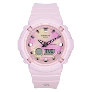 Casio Baby-G Analog Digital World Time Alarm Stopwatch Timer Backlight Pink Dial Quartz BGA-280TD-4A 100M Ladies Women's Watch