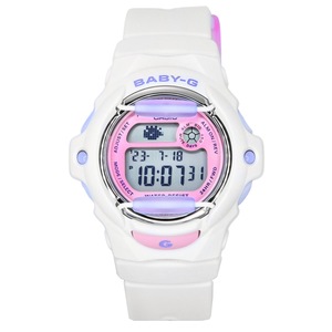 Casio Baby-G Basic Digital White Resin Strap Quartz BG-169PB-7 200M Ladies Watch