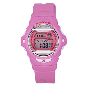 Casio Baby-G Digital Alarm Timer World Time Stopwatch Backlight Pink Resin Strap Quartz BG-169CH-9 200M Ladies Women's Watch