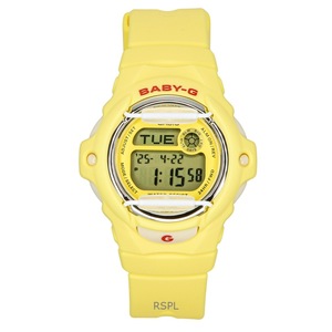 Casio Baby-G Digital Alarm Timer World Time Stopwatch Backlight Yellow Resin Strap Quartz BG-169CH-9 200M Ladies Women's Watch