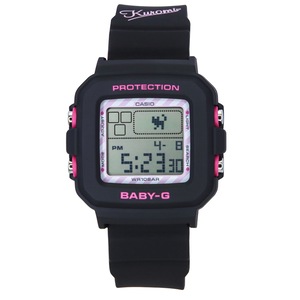 Casio Baby-G Digital Kuromi Collaboration Resin Strap Quartz BGD-10KKM-1 100M Women's Watch With Special Holder