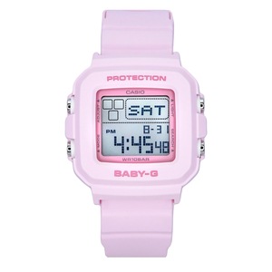 Casio Baby-G Digital Resin Pink Dial Alarm Backlight BGD-10-4 100M Ladies Watch