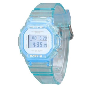 Casio Baby-G Digital Summer Jelly Transparent Blue Resin BGD-565SJ-2 Lady Watch