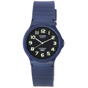 Casio Black Dial Blue Resin Strap Quartz MQ-24UC-2B Water-Resist Mens Watch