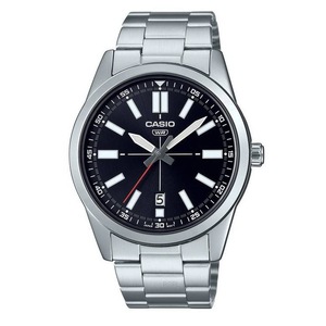 Casio Classic Analog Stainless Steel Date Black Dial MTP-VD02D-1E WR Mens Watch